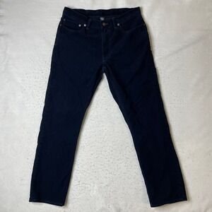Polo Ralph Lauren Mens Navy Blue Corduroy Pants Straight Leg 100% Cotton 34x30
